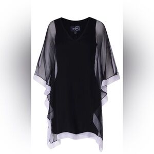 Ariel v-neck open drape silk dress.